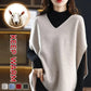 Maglione lavorato a maglia con maniche a pipistrello con scollo a V